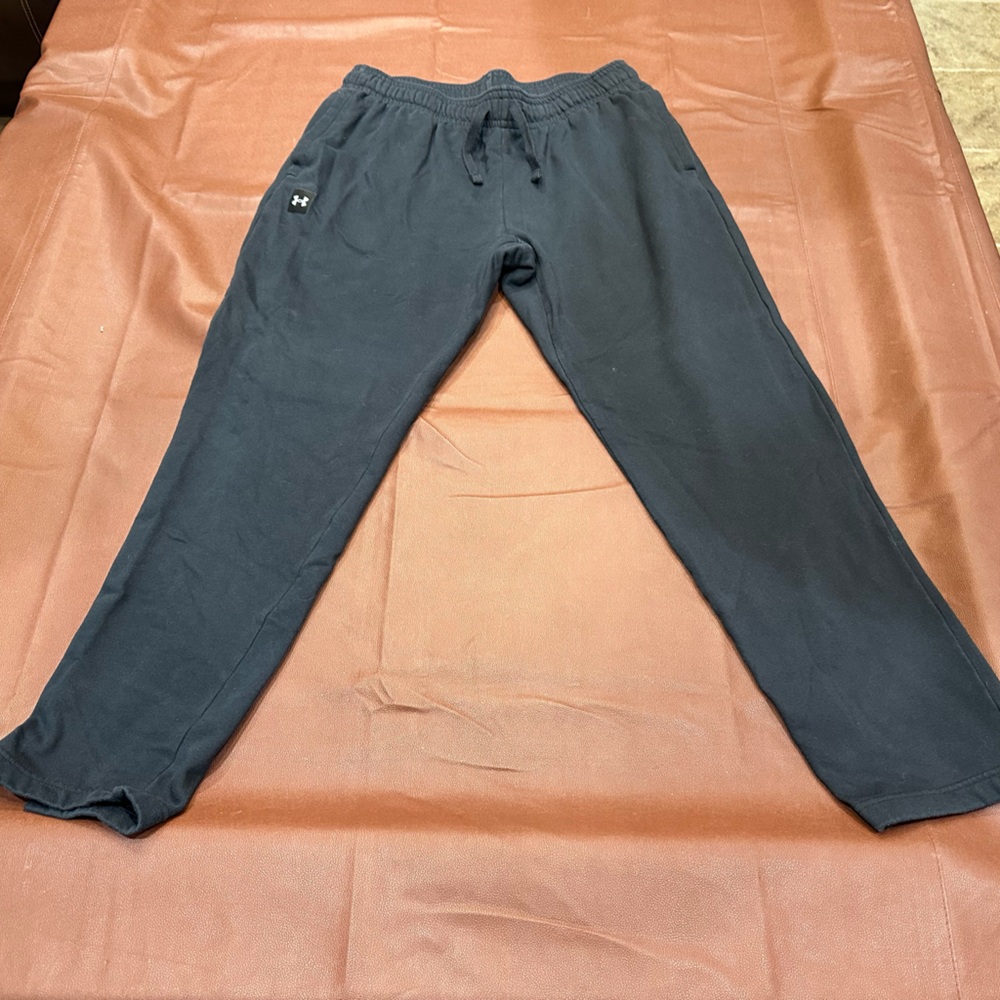 Under Armour Black Fleece Jogger Pants with Logo